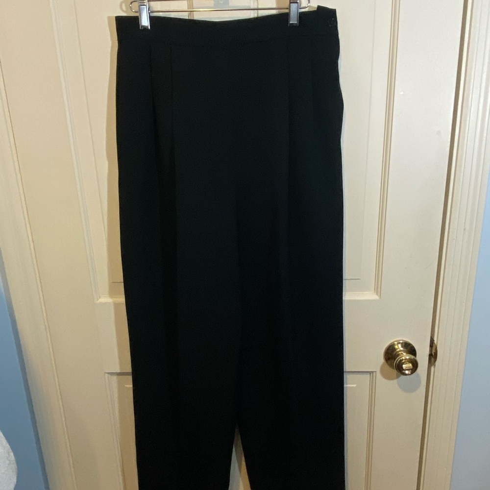 Vintage Jenna Black Pleated Wool Slacks SIZE 10